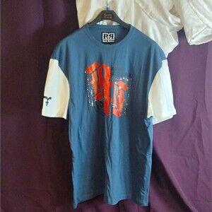 Rock Revival Mens XL Teal Graphic Studded T-Shirt FBA4780 NWT
